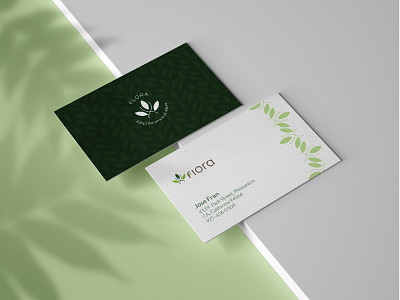 Business card of Flora branding design graphic design logo minimal typography vector