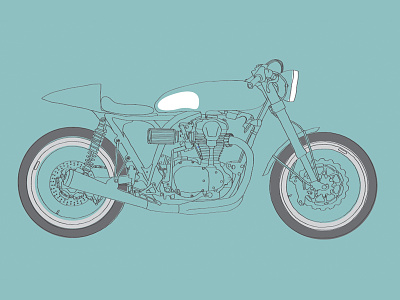 Illustration practice - Motorbike art blue bright illustration illustrator line motorbike overlay pen stroke vector