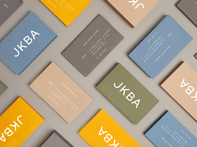 JKBA Business cards andriod brand bright business colours g f smith identity iphone klim logo mono pitch sans print san serif typography white ink