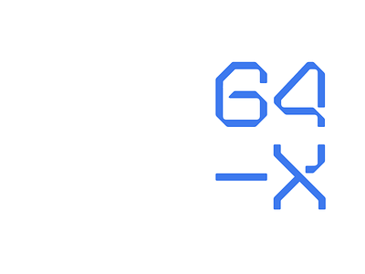 64-X branding font font design identity logo type type design typeface typography