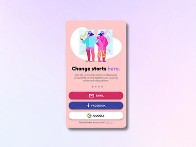 Sign in page: UI design with illustration