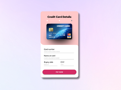 Credit card details page: UI design by Samiksha on Dribbble