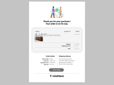 Email receipt: UI Design