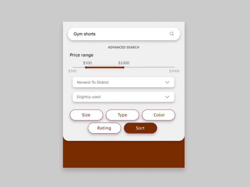 Advanced Search : UI Design by Samiksha on Dribbble