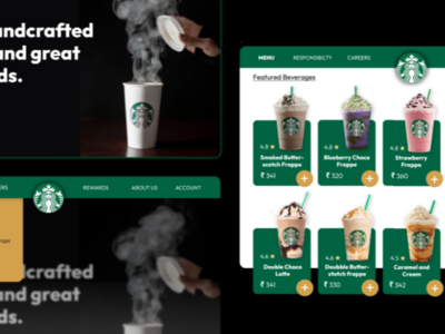 Starbucks Website Redesign Concept by Samiksha on Dribbble