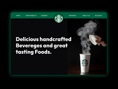 Starbucks Website Landing Page Redesign app branding design icon illustration logo redesign typography ui ux vector website