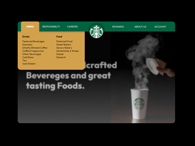 Starbucks Website Redesign Navigation