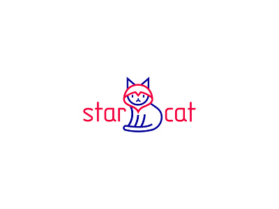 Star Cat logo design brand branding cat design it itsecure logo logodesign minimalist secure symbol