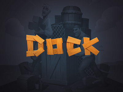 Dock game logo design