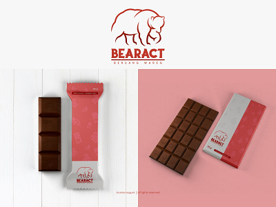Bearact Chocolate Logo Concept brand logo brand name branding chocolate chocolate logo company logo design graphic design logo logo concept product name vector