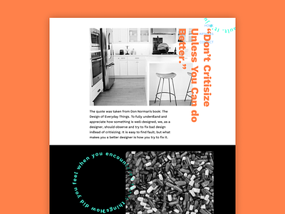 Better Experience Design - Don Norman's Quote branding concept dark design landing page logo minimal minimalism typography ui website website design white space whitespace