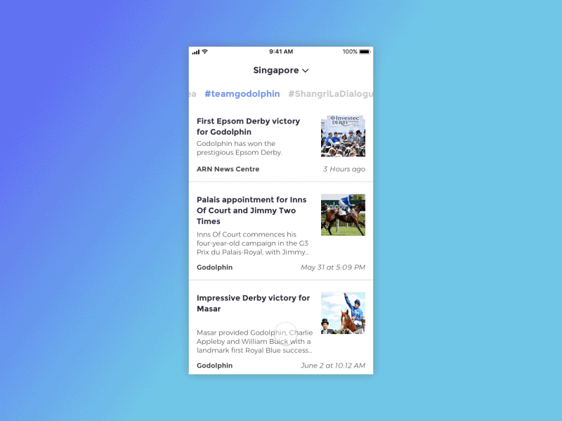 Interaction Exploration for a News App