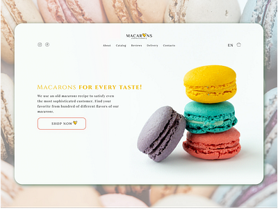 Macarons confectionery concept design e commerce ui ui ux design ux web design