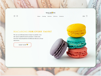Macarons confectionery concept