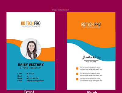 ID card Design Front & Back branding design graphic design illustration