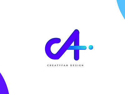 modern logo of creatyfan 3d branding graphic design logo