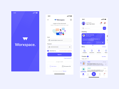 Redesign Worxspace beautiful design gamatechno job app mobile app task app task management app ui ui design uiux worxspace