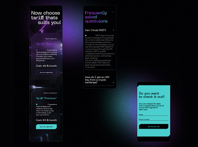 Cryptocurrency Landing page animation binance crypto cryptocurrency dark theme design designer desktop figma langing page ui ux web design