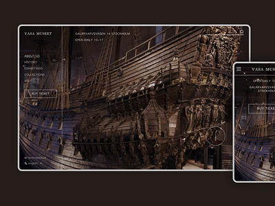 Vasa Museum adaptive concept design mobile ui web