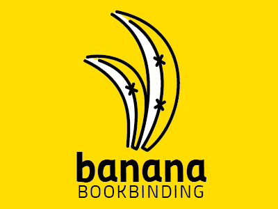 Banana bookbinding logo banana bookbinding fresh joy logo