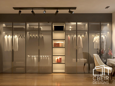 3D render of a Walk-In Closet