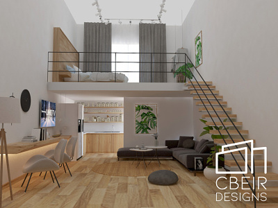 3D Visualization of a Studio Loft 3d 3d model 3d render architecture architecture design design interior interior design loft render studio visualization