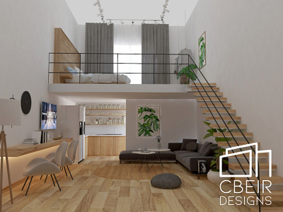 3D Visualization of a Studio Loft