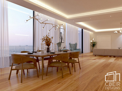 3D Visualization of a Modern Dining room