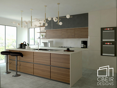 3D Visualization of a Modern Kitchen Interior 3d 3d model 3d render architecture architecture design design interior interior design kitchen kitchen design kitchen interior render