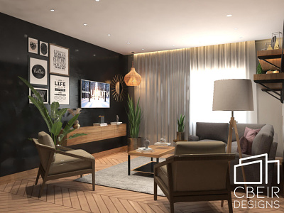 3D Visualization of a Modern Interior 3d 3d model 3d render architecture architecture design interior interior design living room living room interior modern interior render
