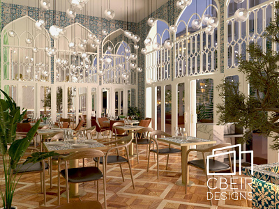 Lebanese Restaurant Interior Design Visualization