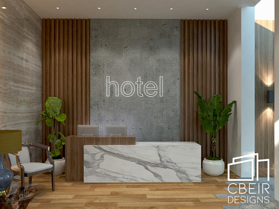 3D Visualization of a Hotel Lobby