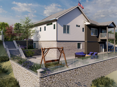 3D Render of an Farm Style House 3d 3d model 3d render architecture architecture design design farmstyle render