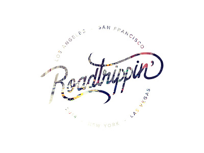 Roadtrippin' logo hand handwritting logo roadtrip travel trip typography