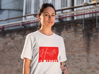 Hustle or Settle T shirt design design graphic design illustration merch merchandise t shirt trendy tshirt typography
