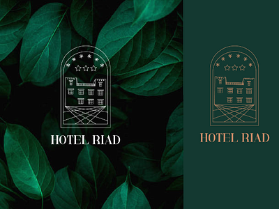 HOTEL RIAD-logo design concept awesome brand identity branding design designer fashion graphic design hotel hotel riad icon illustrator logo logo designer logo type logos torism vector