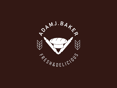 ADAM J.BAKER -logo design concept awesome baker bakers life bakery brand identity branding design designer graphic design icon illustrator logo logo designer logo maker logo mark logos typography vector