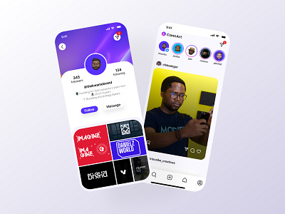 Revamped UI for ConnArt: Elevating the User Experience for Artis app branding creative graphic design mobile stunning ui uiux visual