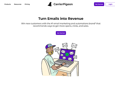 Carrier Pigeon - Landing Page