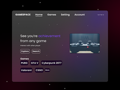 Game Space design typography ui ux