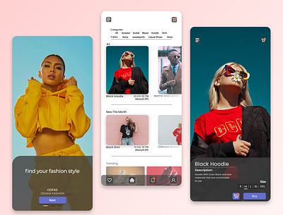 Fashion apps app design typography ui ux