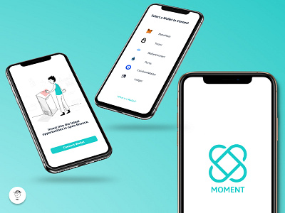 Moment App defi finance mobile new ui ux wallet