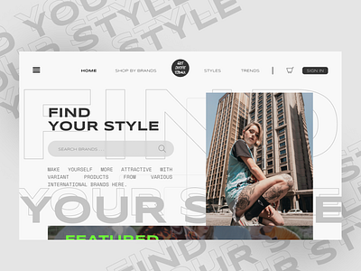 Landing Page Web Fashion branding design e commerence fashion graphic design landing page light shop ui web design