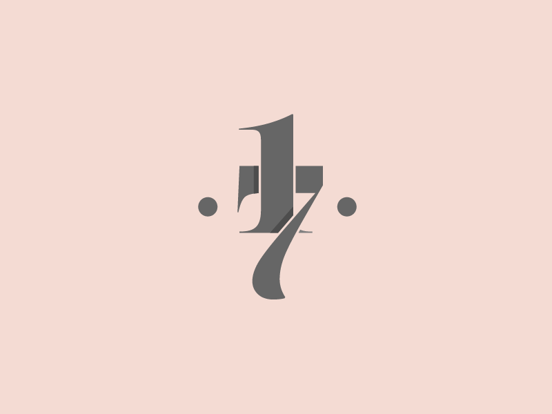 17 fashion birthday anniversary 7 1 number date design logo 17