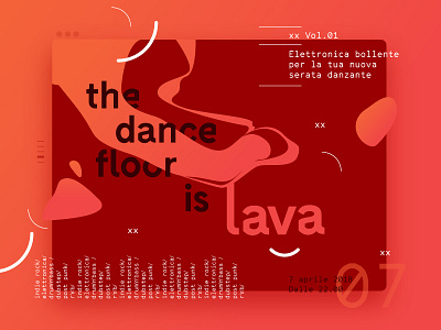 The Dance Floor Is Lava Party bubble dance design event floor lava music party red ui ux