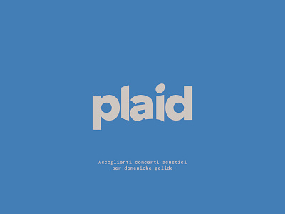 Plaid New logo blue concert event logo music plaid type typo winter