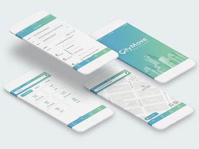 CityMove App Concept app app concept city icons mobile app