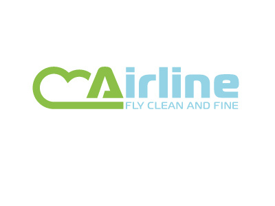 Cloud Airline Logo airline clean cloud environment fine fly green logo