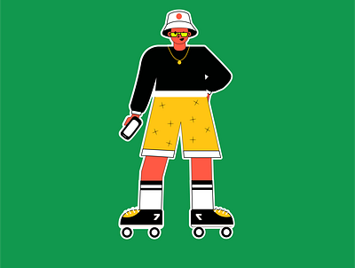 Roller boy design icon illustration vector