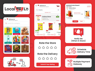 LocalSelo- Grocery App Development graphic design ui
